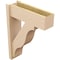 Ekena Millwork 8-in W x 24-in D x 32-in H Funston Block Rough Cedar Woodgrain TimberThane Outlooker, Primed Tan OUTUR080X24X32FST44RCPR - alternate 4